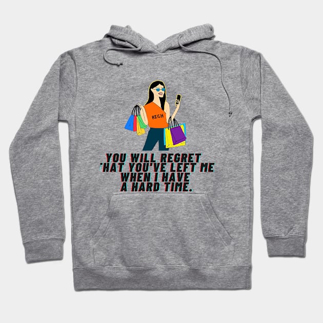 Empowered Woman - Confident Girl after Getting a Broken Heart Hoodie by drawkwardly